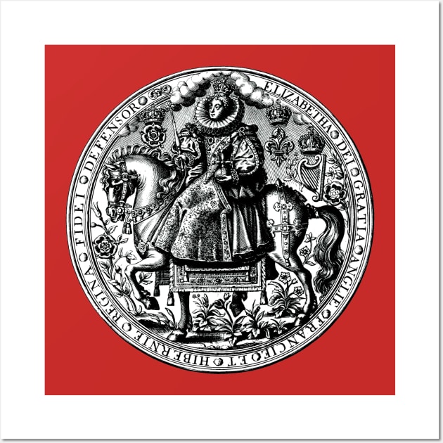 Tudor Medallion Queen Elizabeth I Wall Art by Pixelchicken